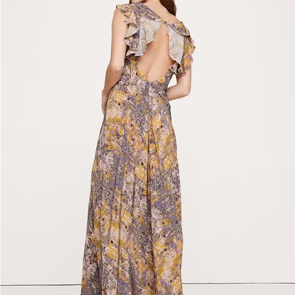 MATTE SILK OPEN-BACK MAXI DRESS - Picture 6 of 6